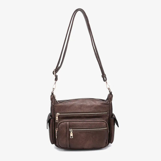 Nicole Multi-Zip Crossbody w/ Side Pockets
