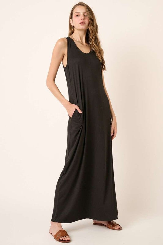 Scoop Neck Tank Maxi Dress