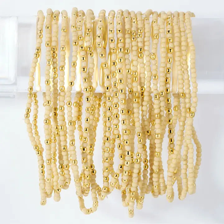 Stretch Beaded Solid Game Day Bracelets