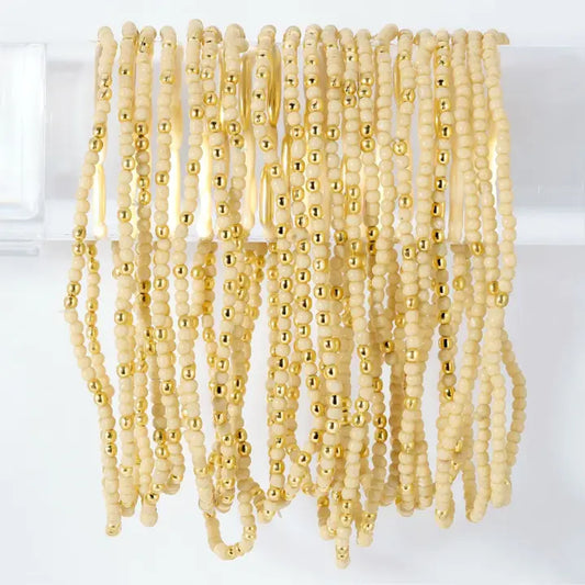 Stretch Beaded Solid Game Day Bracelets