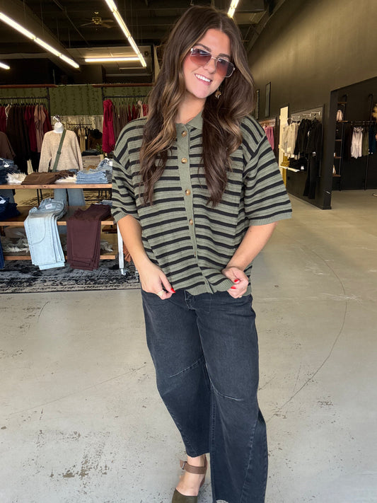 The Easy Stripe Sweater Polo