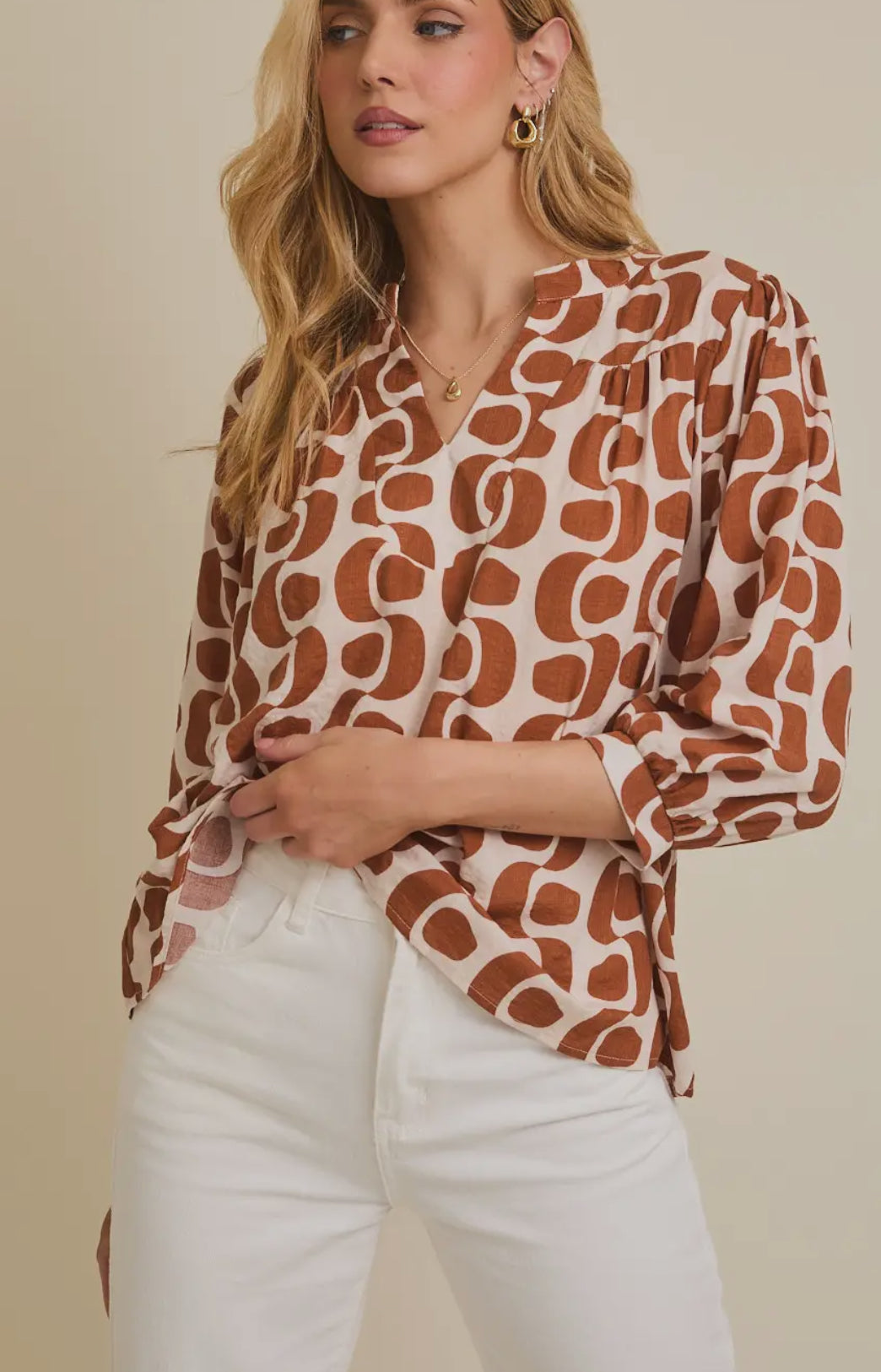 Abstract print blouse