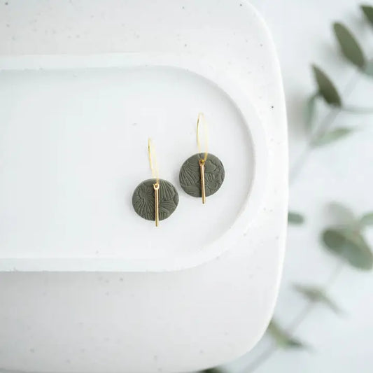 Clay Earrings | Mini Simple Circle Hoops