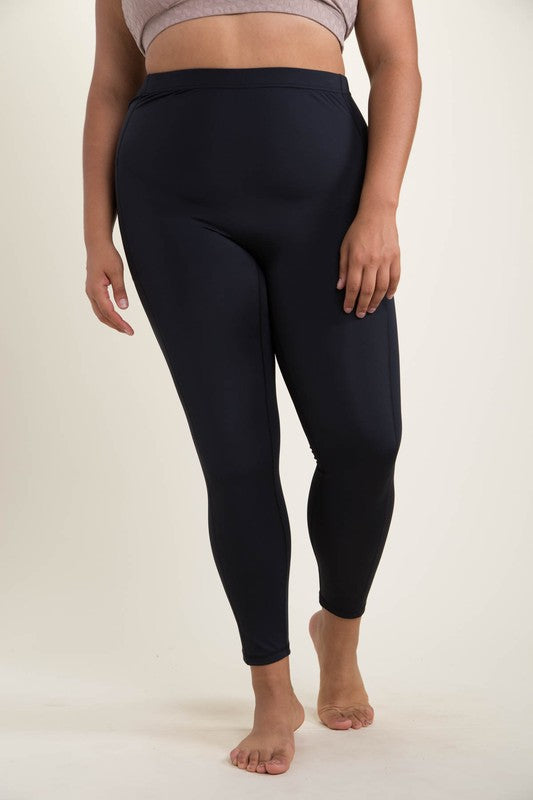 Curvy no front seam swoop leggings