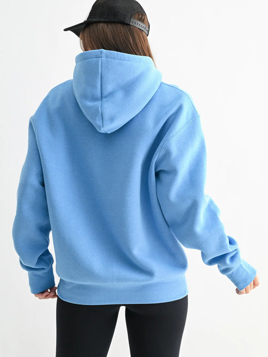 Cotton Blend Drop Shoulder Hoodie