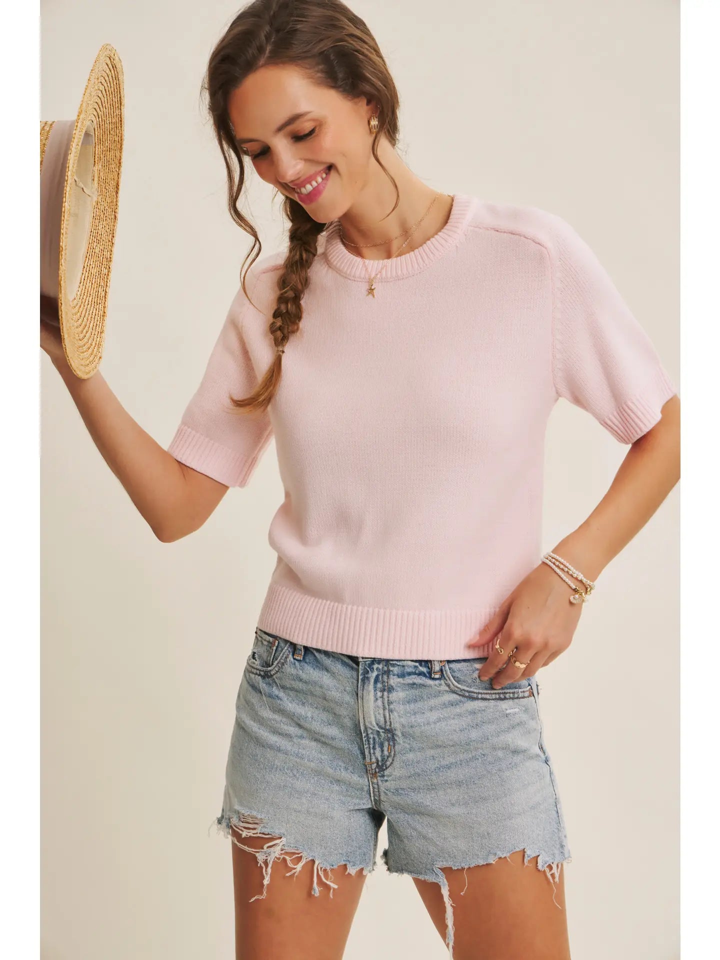 Year-Round Essential Soft Sweater Top with Raglan Sleeves