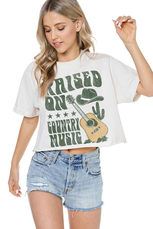 Raised On Country Music Graphic Tee!