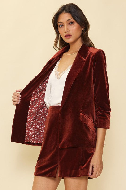 Velvet Amber Rust Blazer