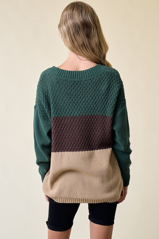 Colorblock Sweater Top