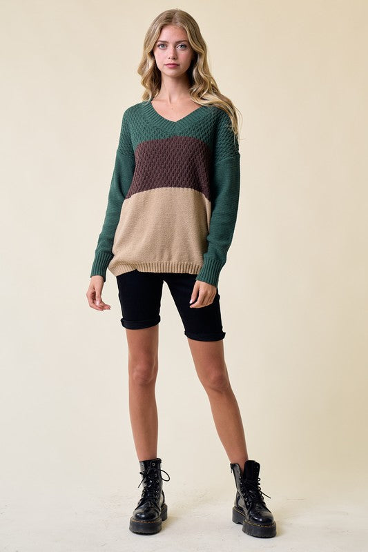 Colorblock Sweater Top