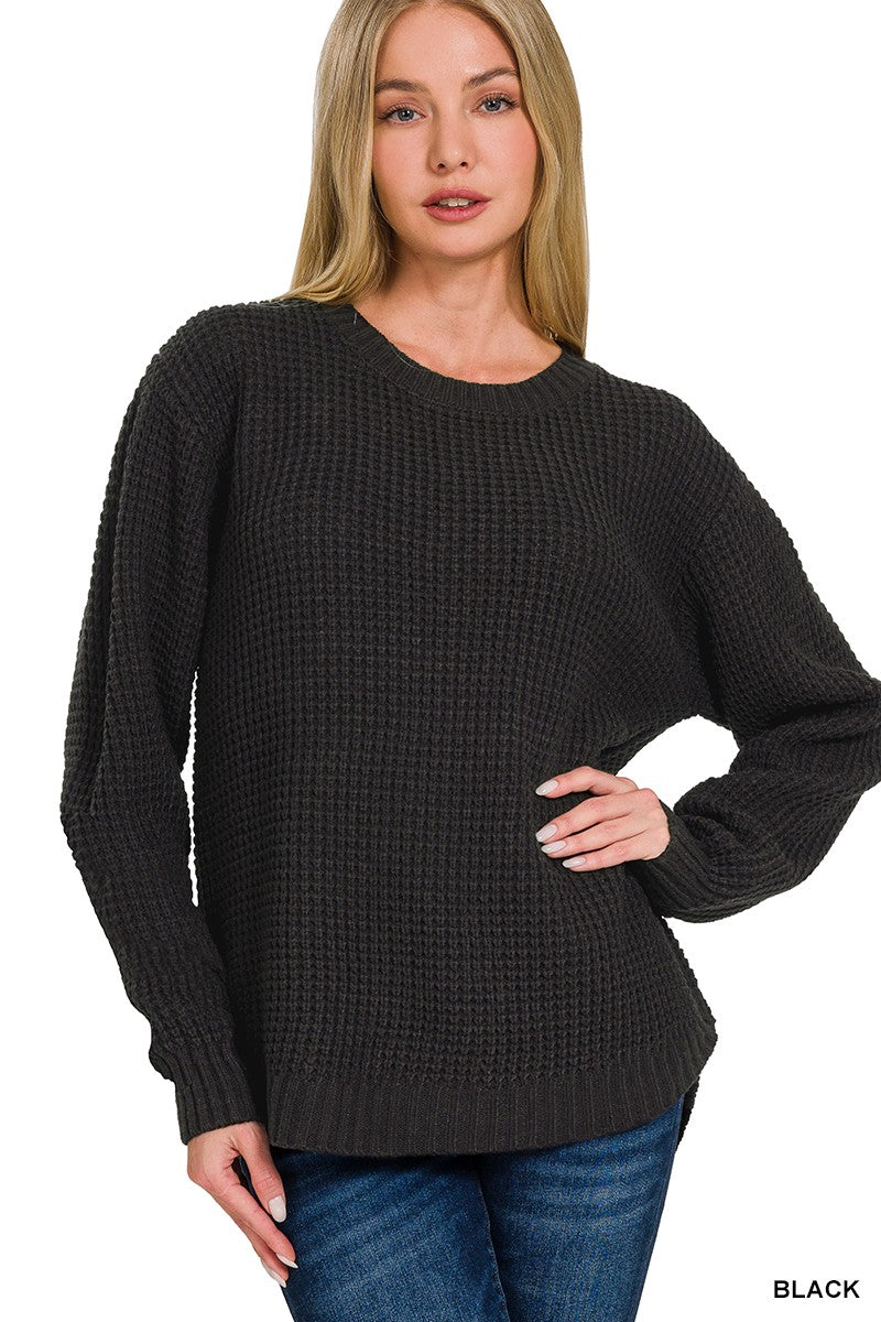 Waffle Knit Pullover!