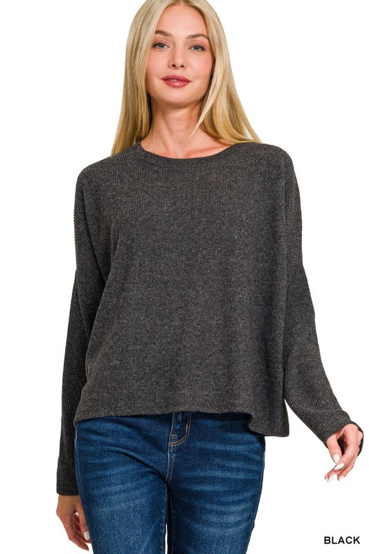 Pre-Order Ribbed Dolman Layering Top!