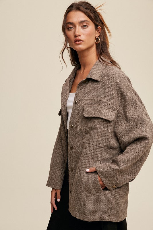 Tweed Two Pocket Shacket