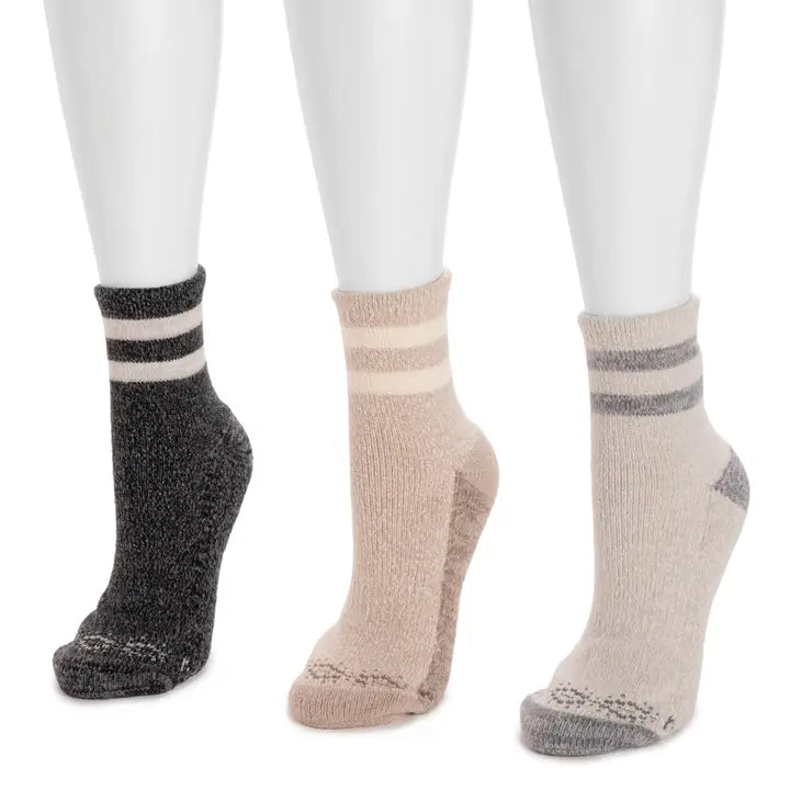 Muk Luks Women's Dream Step Cozy Mini Crew Sock