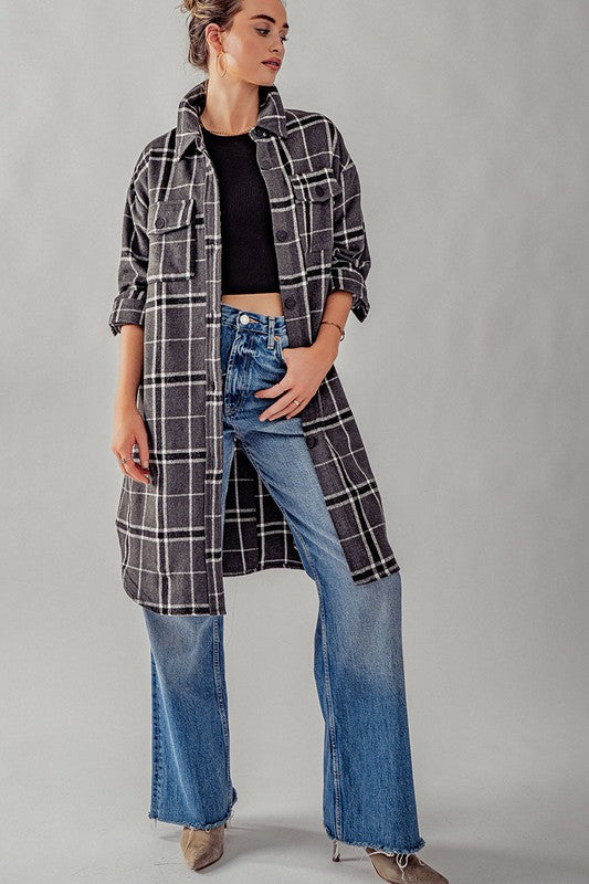 Oversized Plaid Coat!