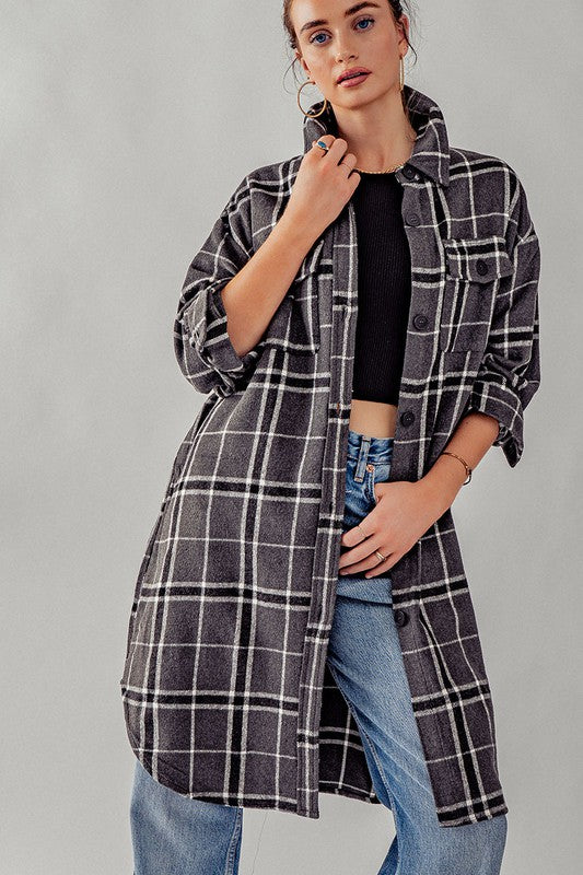 Oversized Plaid Coat!