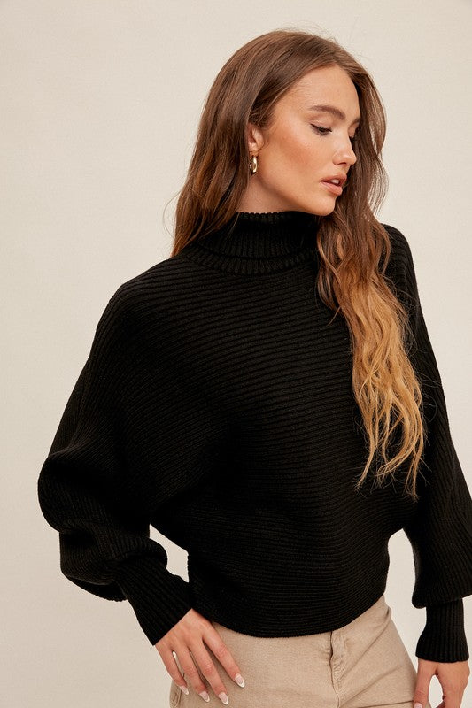 Turtleneck Batwing Sweater