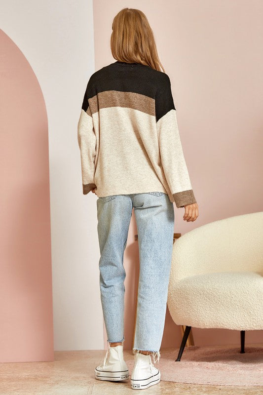 Colorblock Ultra Soft Sweater Top