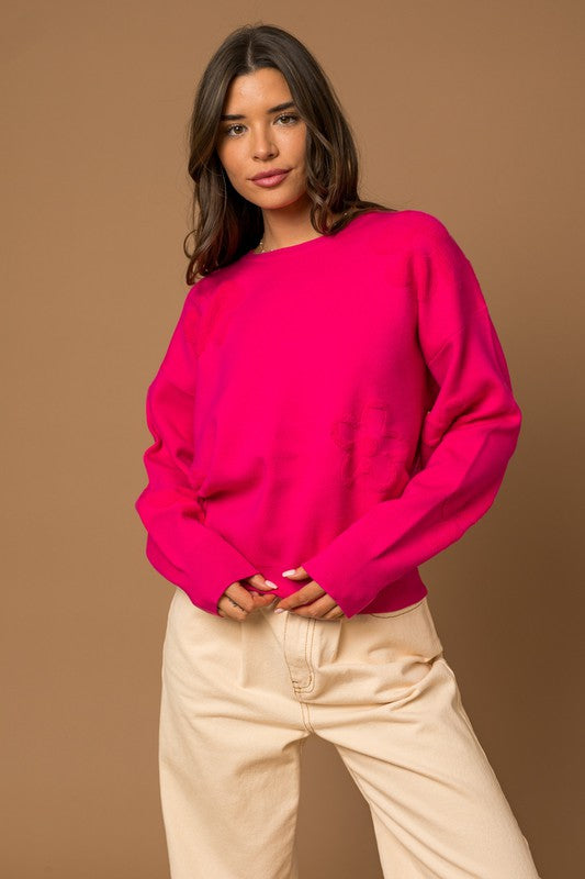 Chenille Pink Sweater