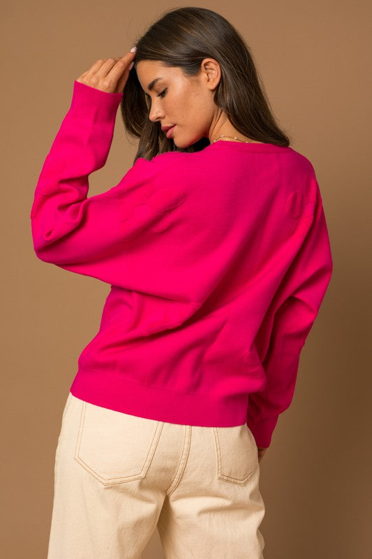 Chenille Pink Sweater
