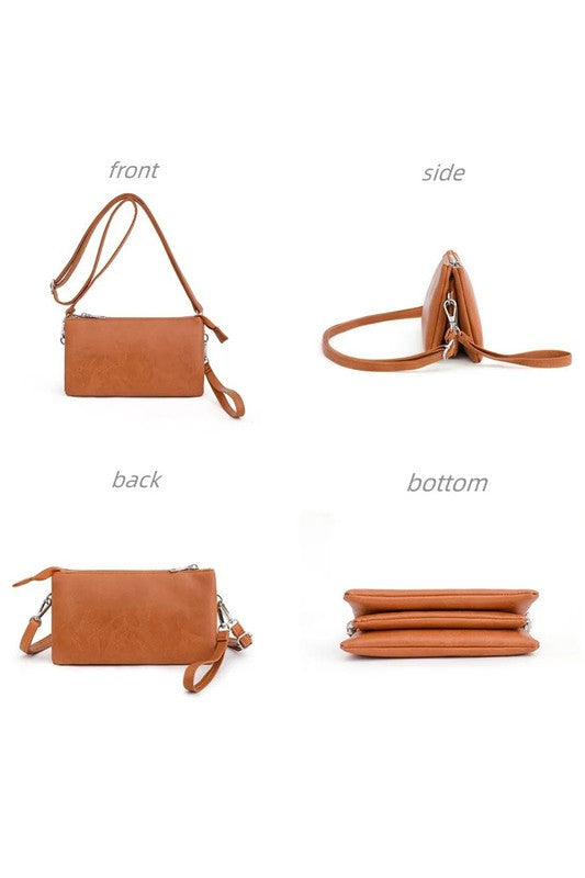 Vegan Leather Crossbody Clutch