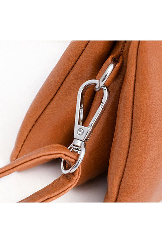 Vegan Leather Crossbody Clutch