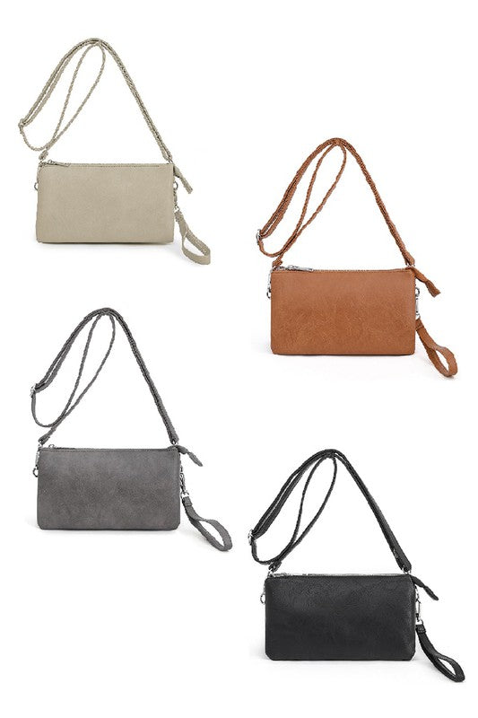 Vegan Leather Crossbody Clutch
