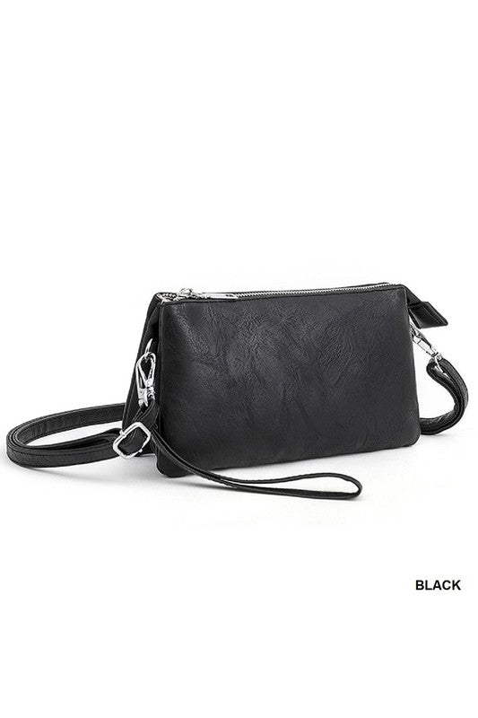 Vegan Leather Crossbody Clutch