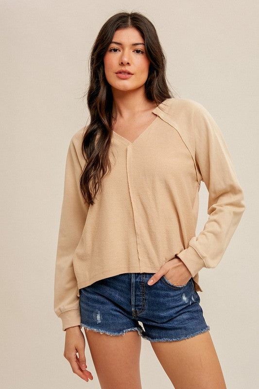 V-Neck Loose Fit Sweatshirt!