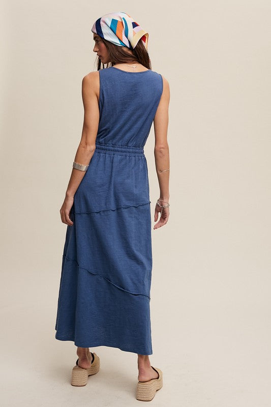 Terry Tank Drawstring Athleisure Dress