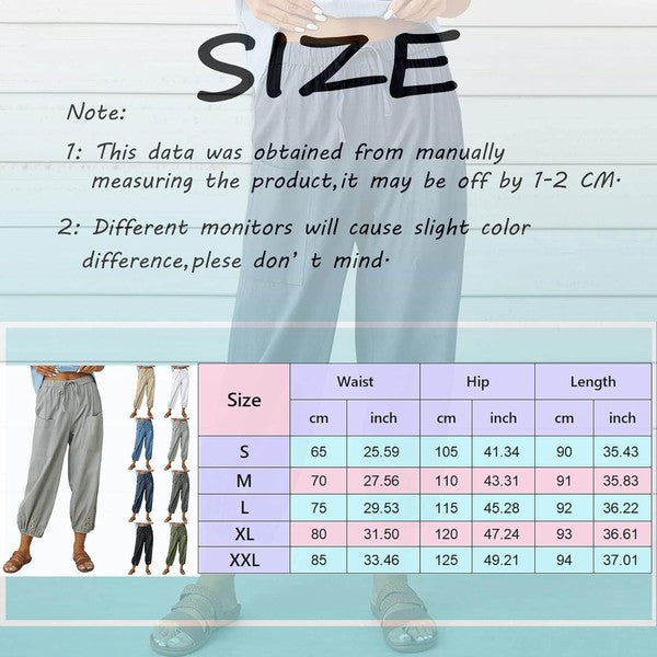 Pre-Order Cropped Pants with Button Trim