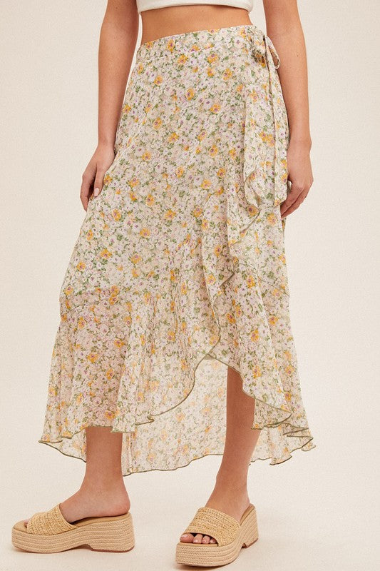 Ditsy Floral Chiffon Skirt!