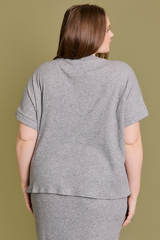 Short Sleeve Crew Neck Top