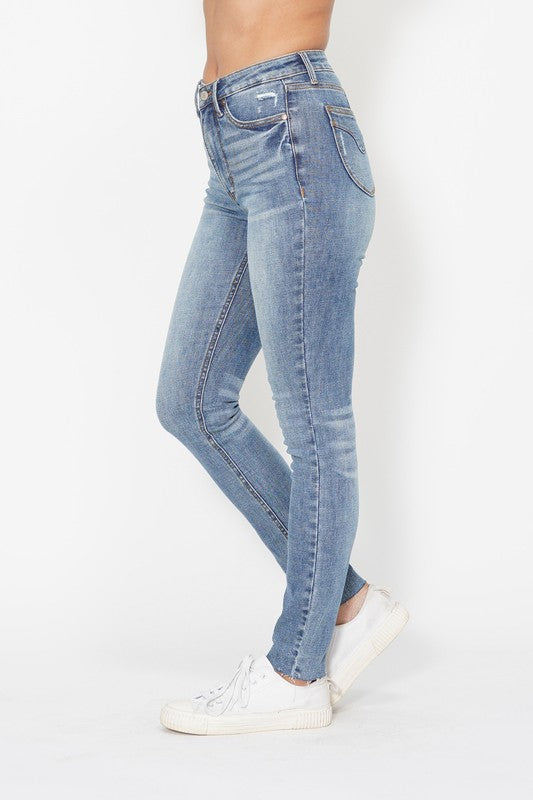 HW Tummy Control Vintage Shield Pockets Skinny