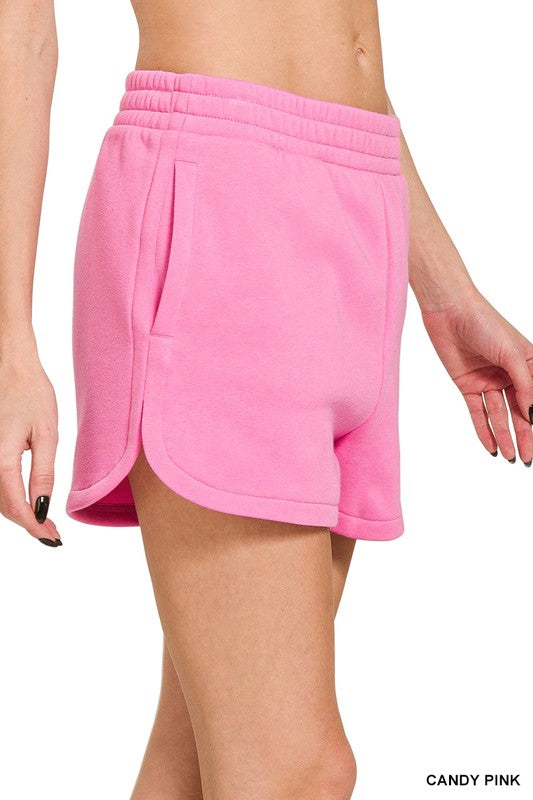 Fleece Elastic Dolphin Shorts!