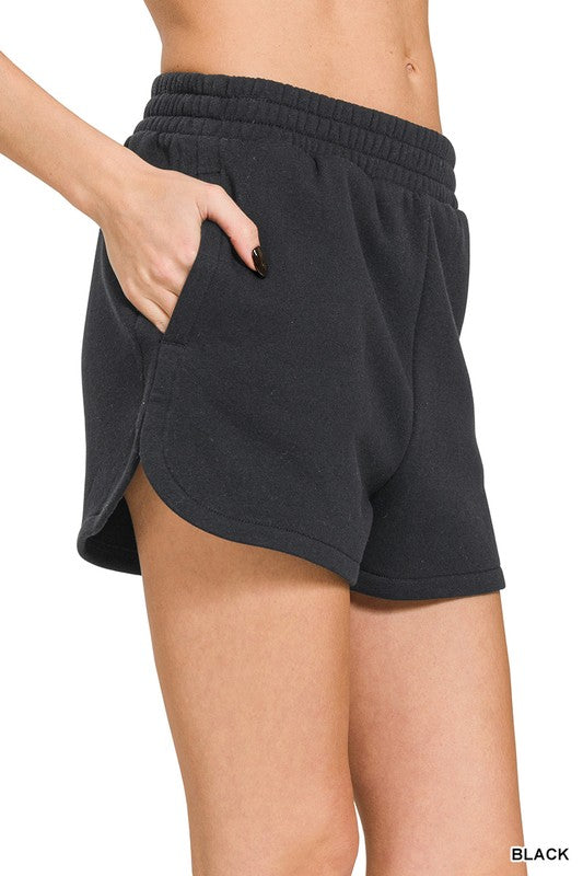Fleece Elastic Dolphin Shorts!