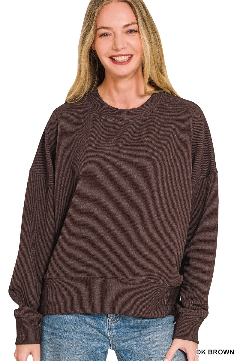 Easygoing Textured Pullover.