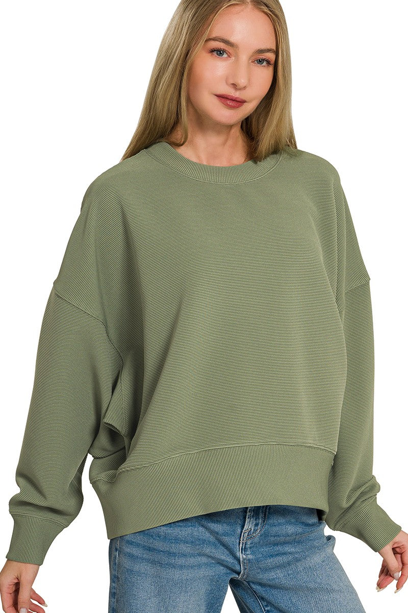 Easygoing Textured Pullover.