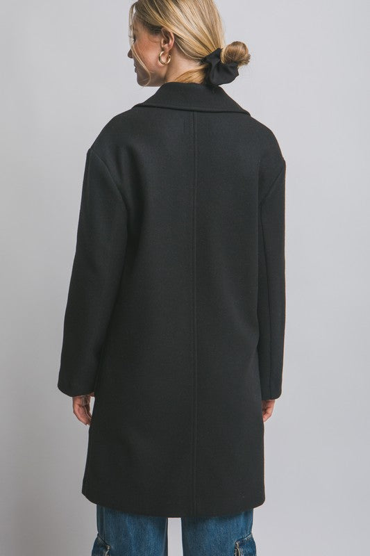 Mid-length Double Button Coat