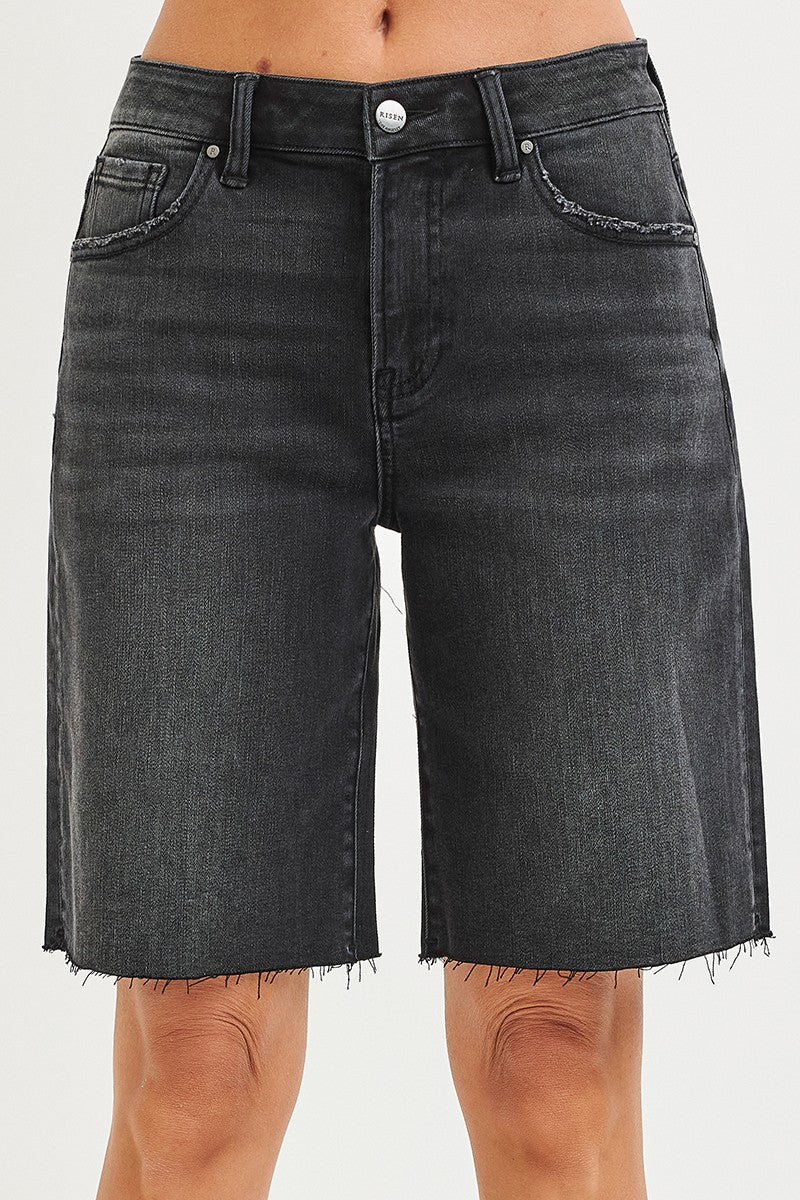 High Rise Bermuda Shorts