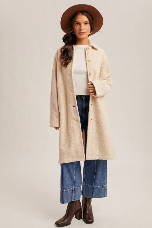Teddy Textured Button Down Coat