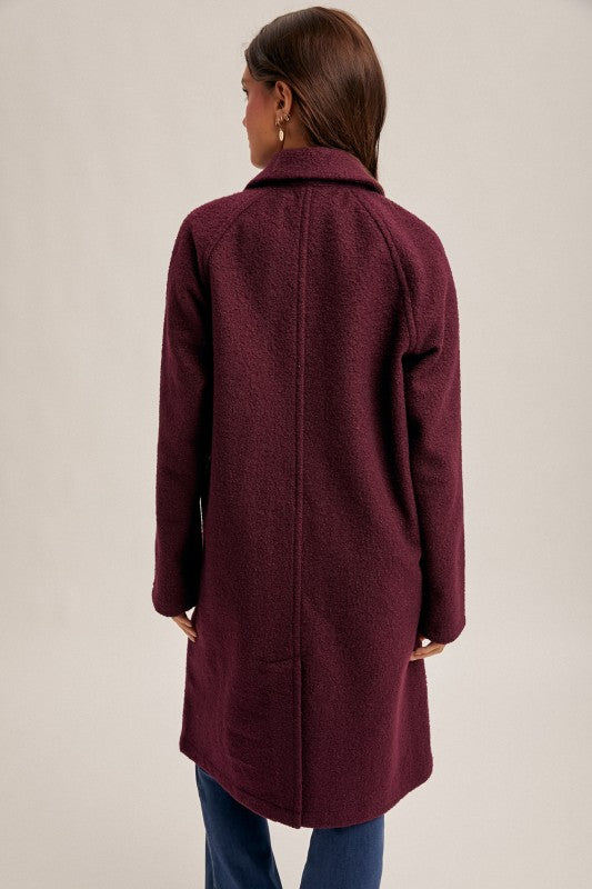 Teddy Textured Button Down Coat
