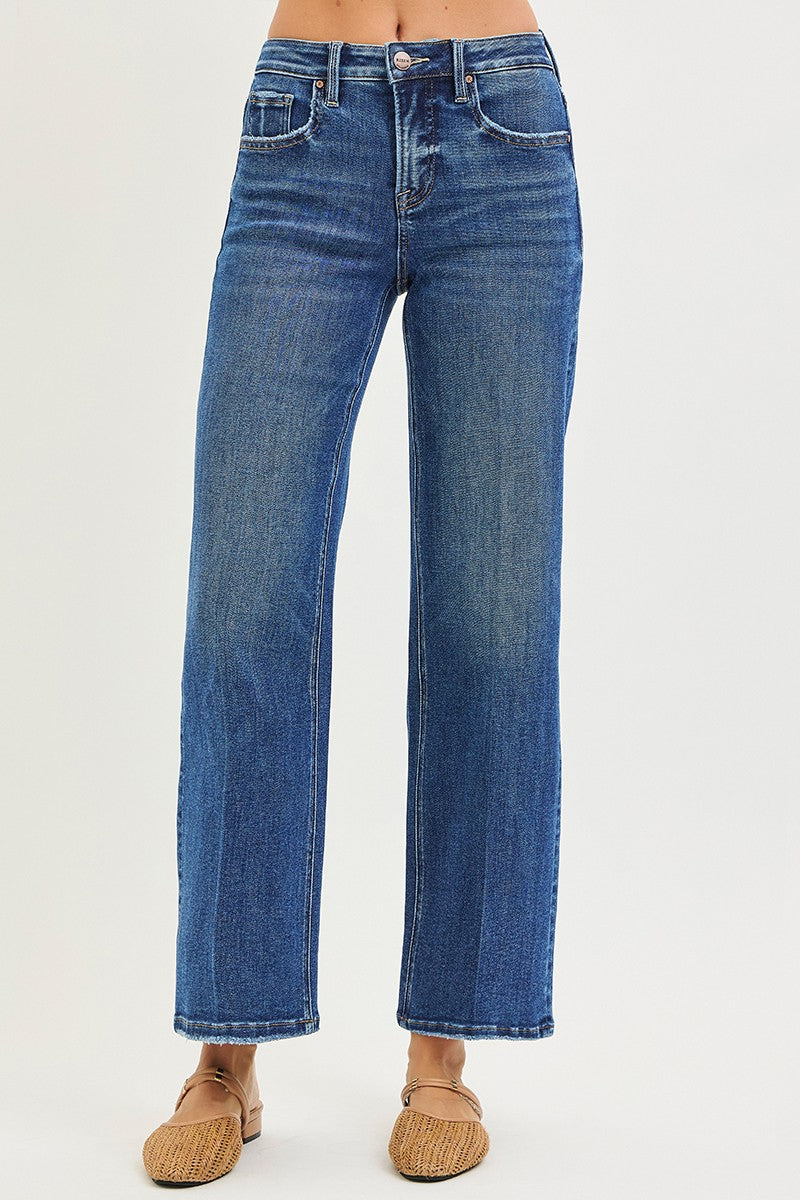 Tummy Control High Ri Ankle Straight Crease Line