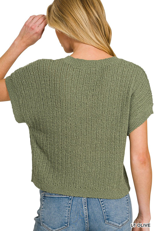 The Harper Knit V-Neck Top