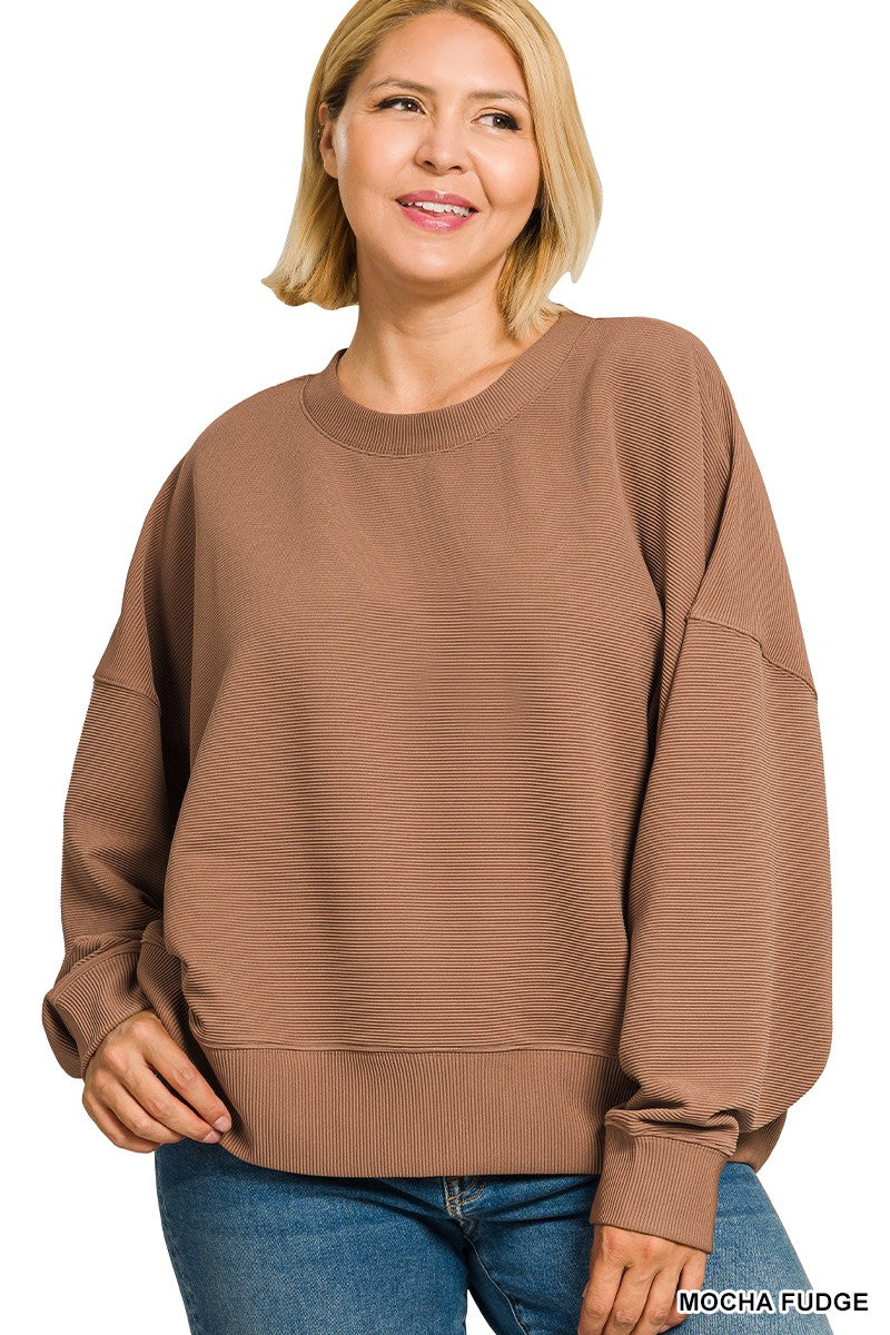 Easygoing Textured Pullover.