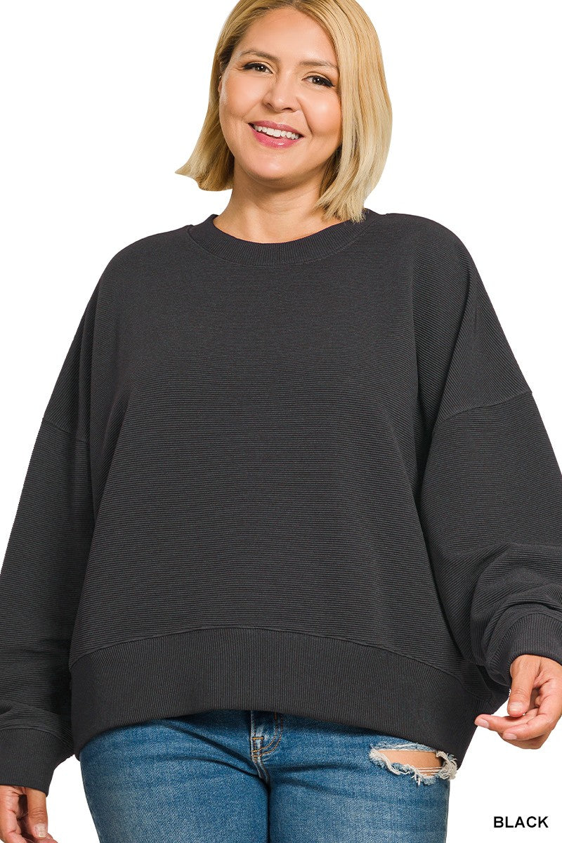 Easygoing Textured Pullover.