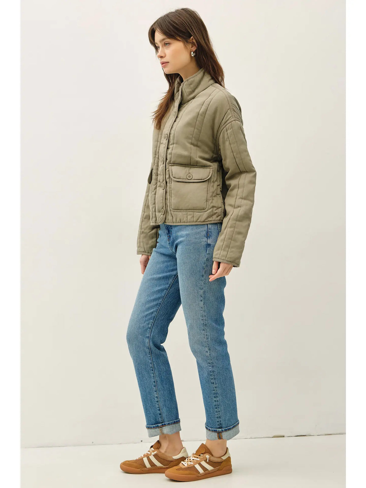 Garment Washed Quilting Jacket
