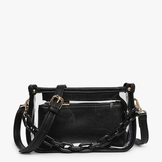 Jessica Clear Crossbody w/ Chain
