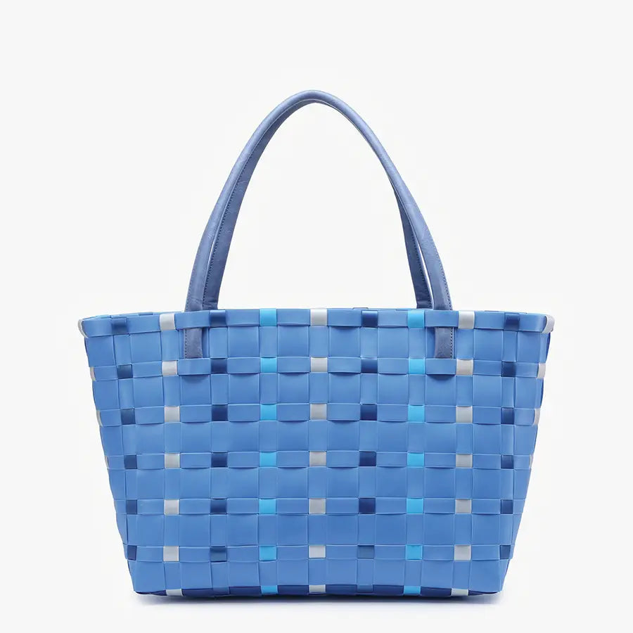 Abigail Basket weave Tote Bag – Vegan Leather Straps