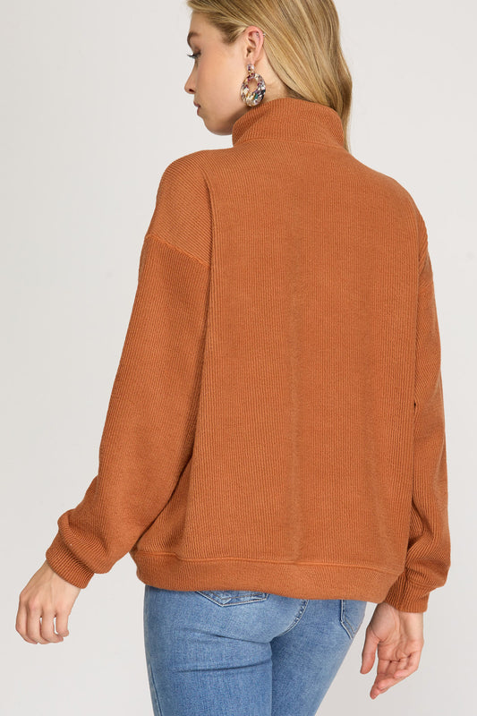 Long Sleeve Rust Pullover